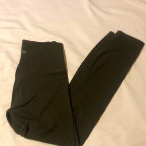 Lululemon leggings, olive color size 6